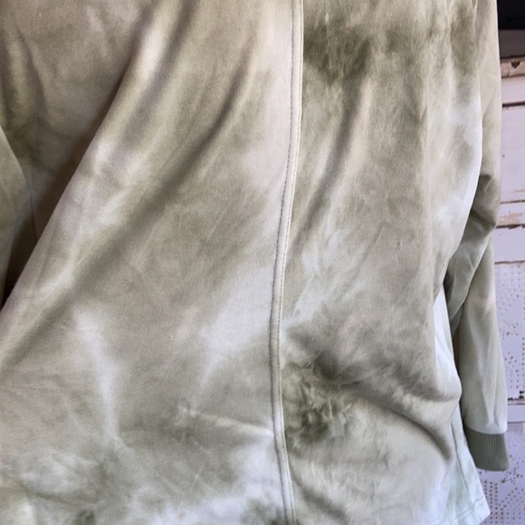 Bagatelle french terry draped olive tie dye jacket - Picture 11 of 15